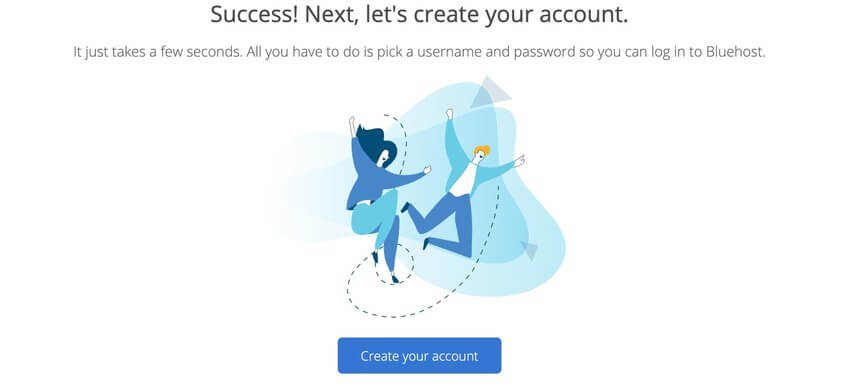 bluehost create account page