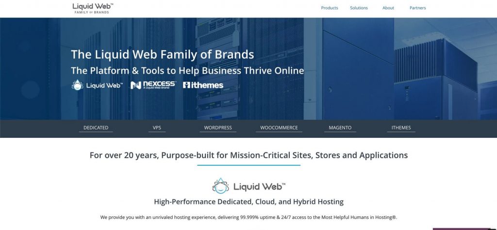 Liquid Web home page
