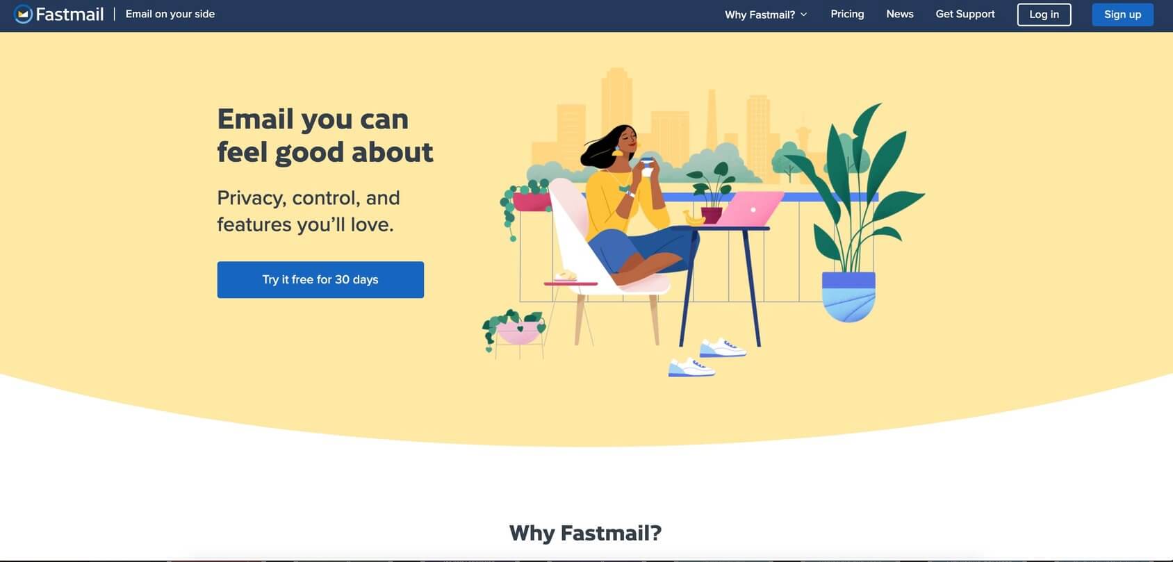 Fastmail homepage