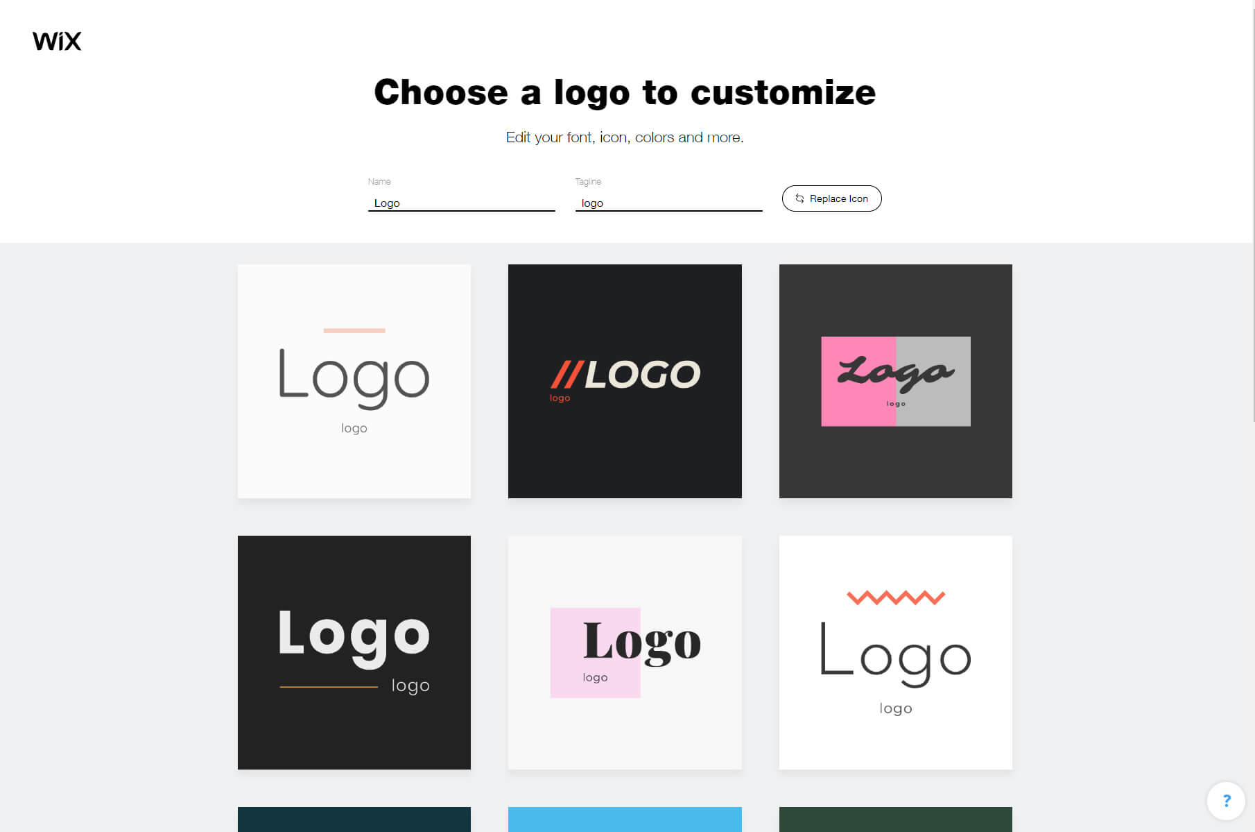Choose a logo to customize